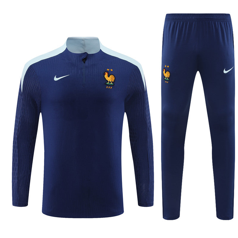 24-25 France half zipper training tracksuit