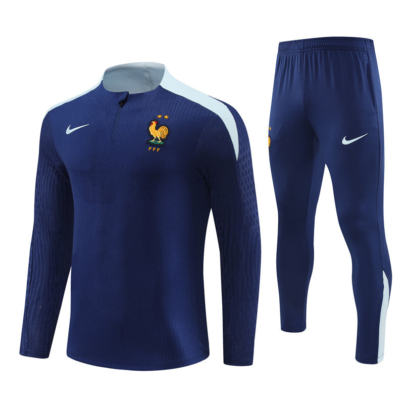 24-25 France half zipper training tracksuit