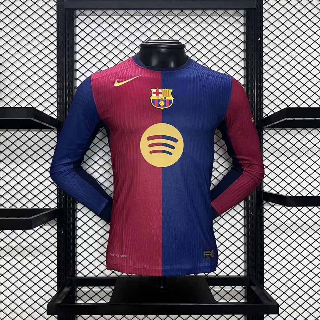 Barcelona 2024/25 Home Long Sleeves Jersey Player Version