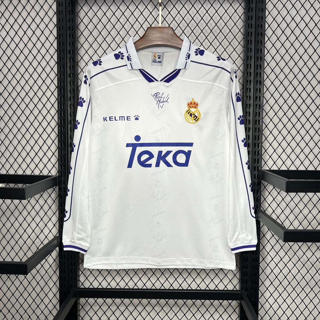 Real Madrid 1994/96 Home Long Sleeve Retro