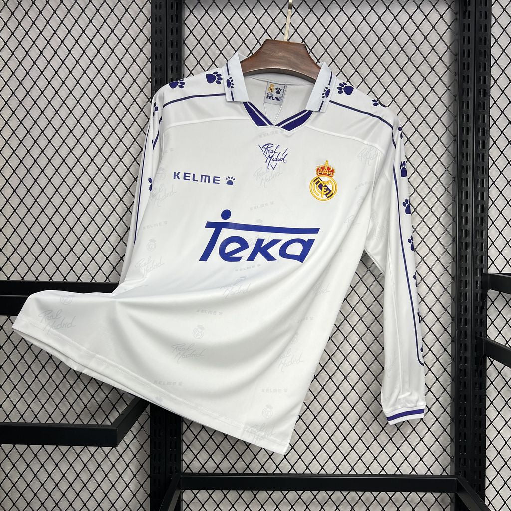 Real Madrid 1994/96 Home Long Sleeve Retro