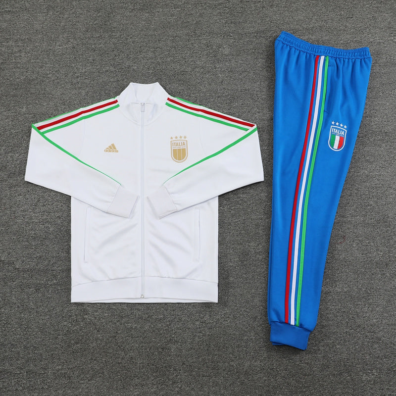 2024 Italy Long Sleeve Kits White Jackets Suits