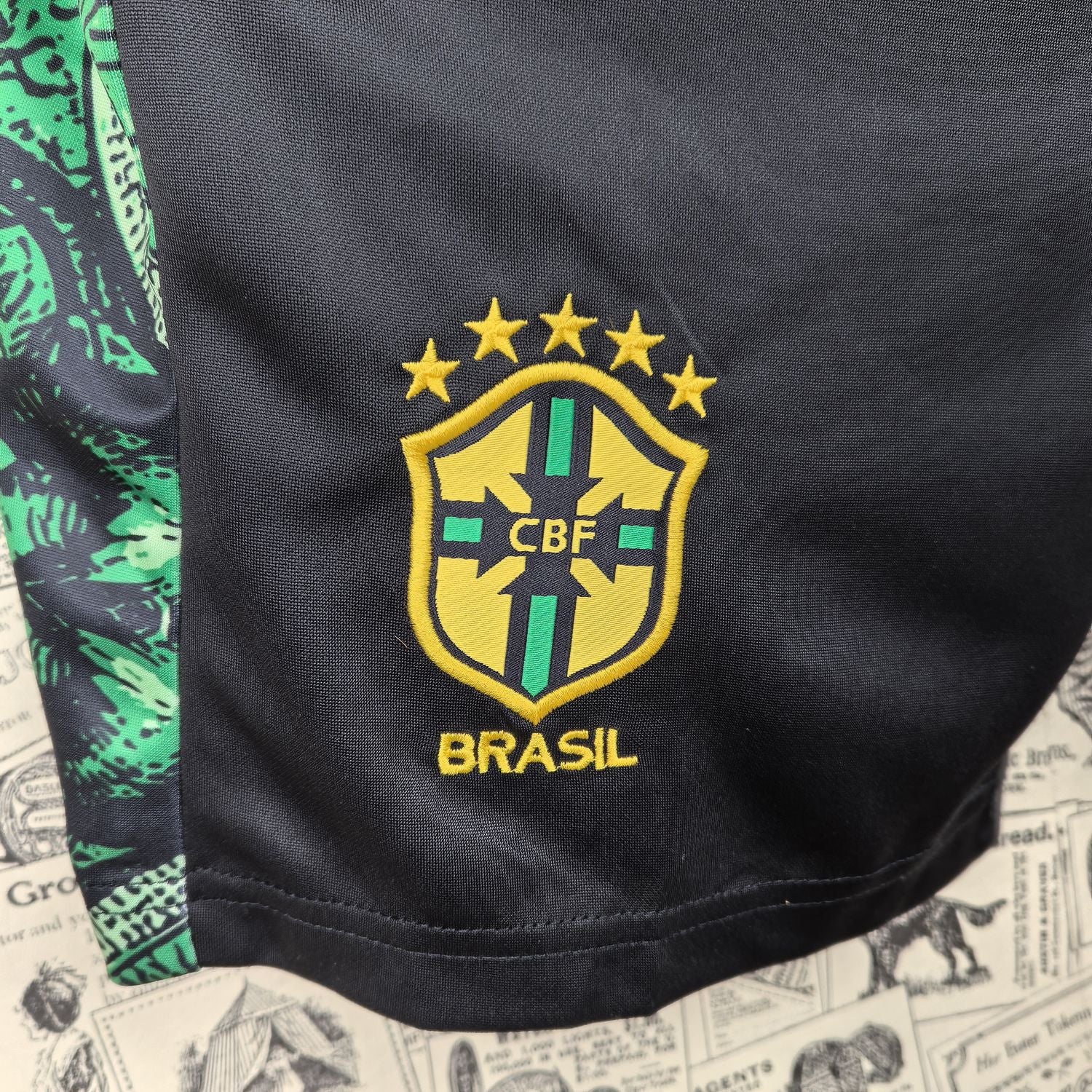 Brazil Pocket Training Shorts Black Green